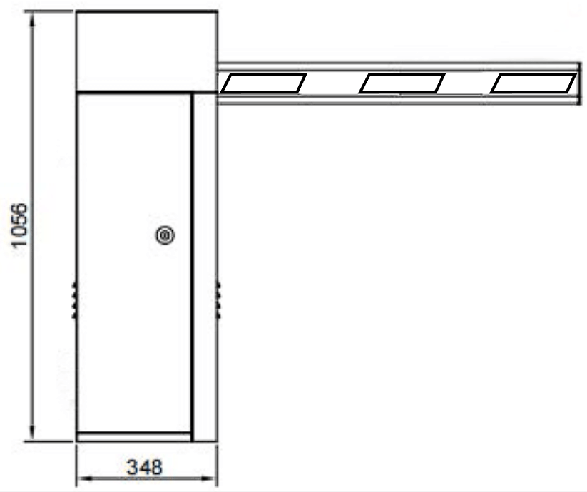 BARRERA AUTOMÁTICA VÍA 40/60 - dimensiones y detalles