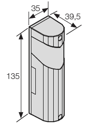 Fotocélula ER 14 BAT - dimensiones y detalles