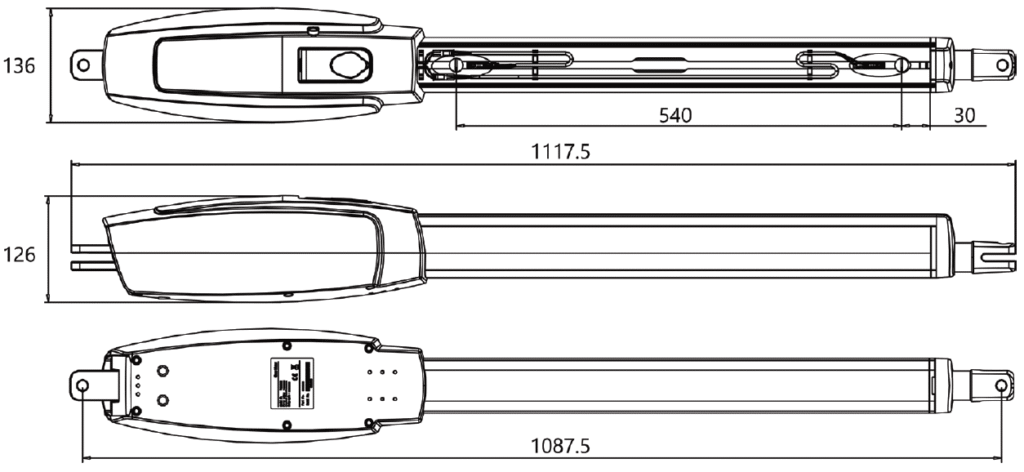 XT524B - dimensiones y detalles